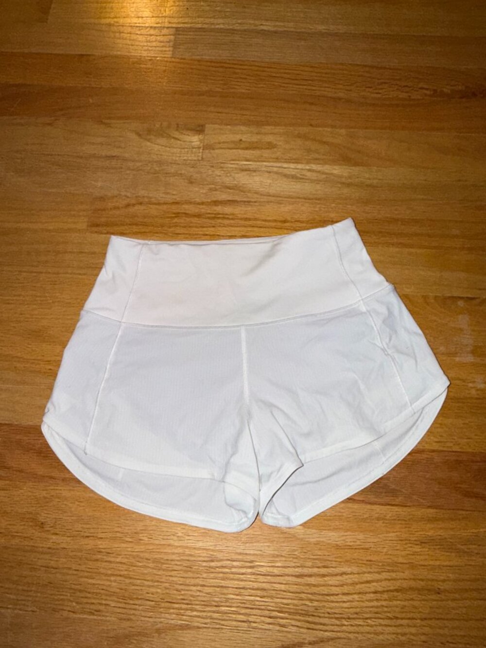 Lululemon Shorts Women's | White Running 4in Lined Zip Pocket Athletic | Size 0